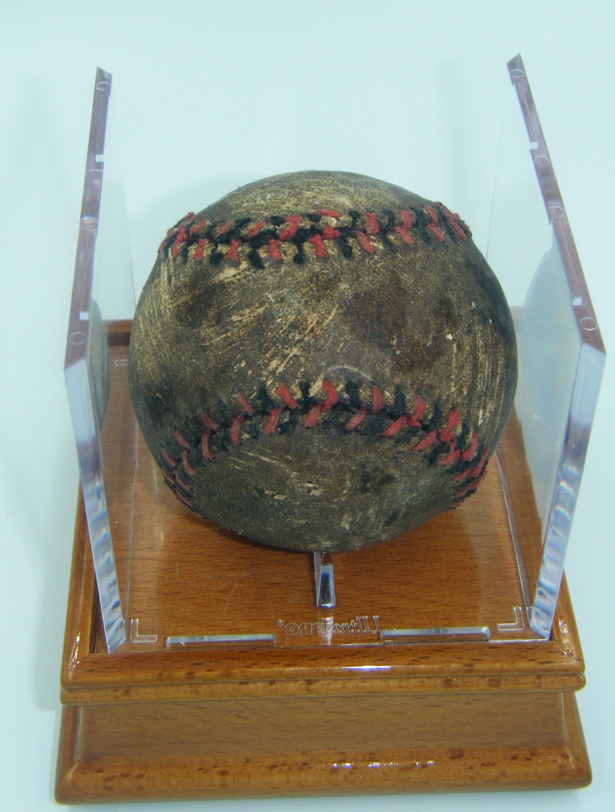 Early 1900’s Red & Black Stitched Baseball Nice Condition No Markings