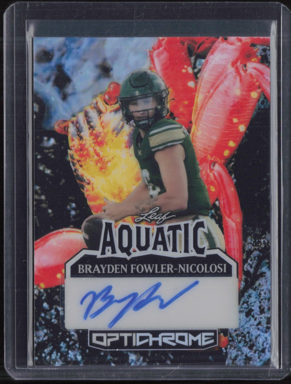 2025 Leaf Optichrome Aquatic Crab Brayden Fowler-Nicolosi 1/1 Auto Autograph