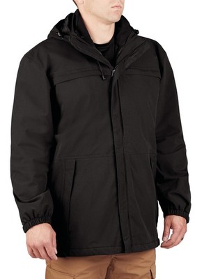 Propper Men's 3 In 1 Hardshell Parka Jacket, XLarge/Large, Black