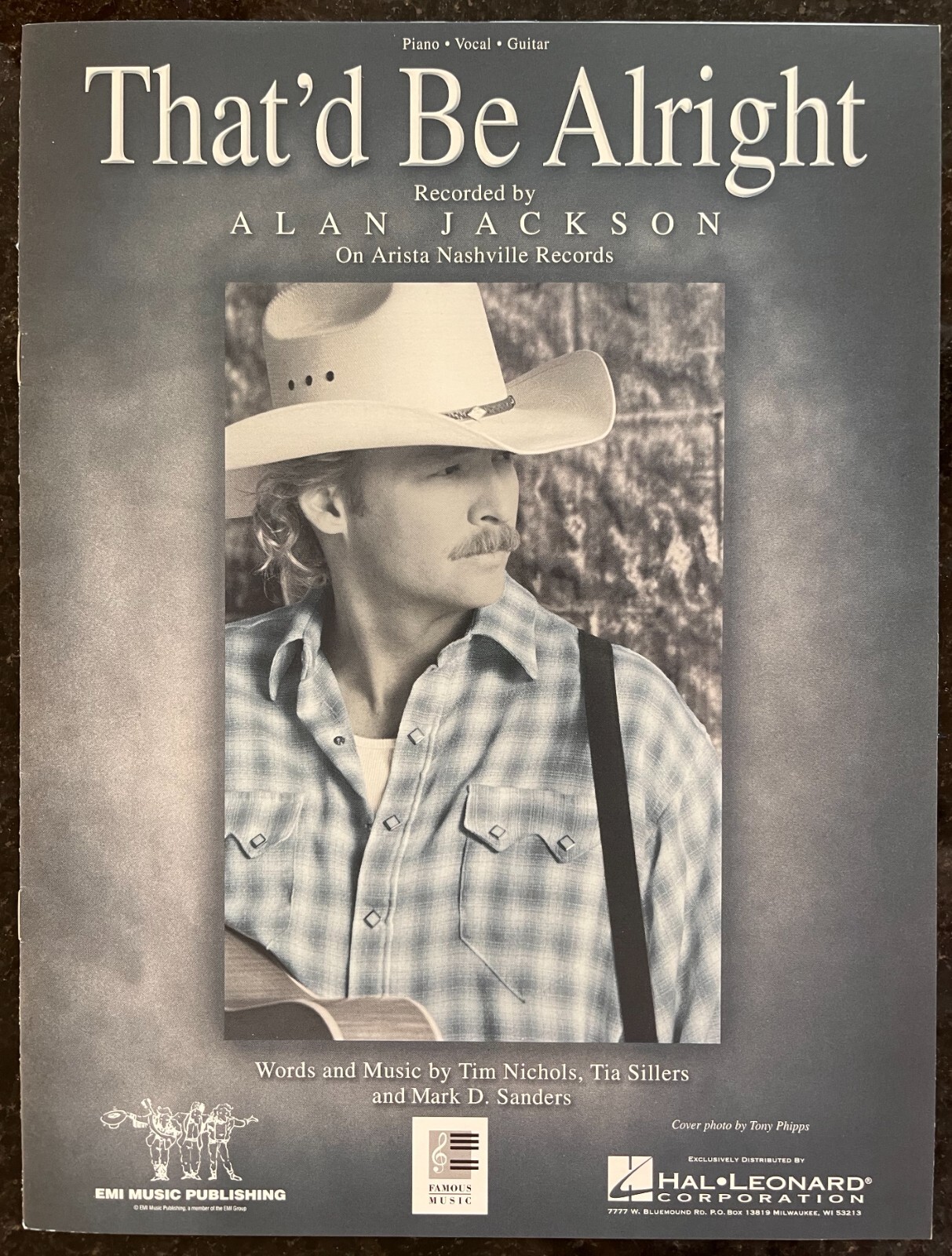 Alan Jackson That'd Be Alright Sheet Music Piano Vocal Guitar Hal Leonard | eBay
