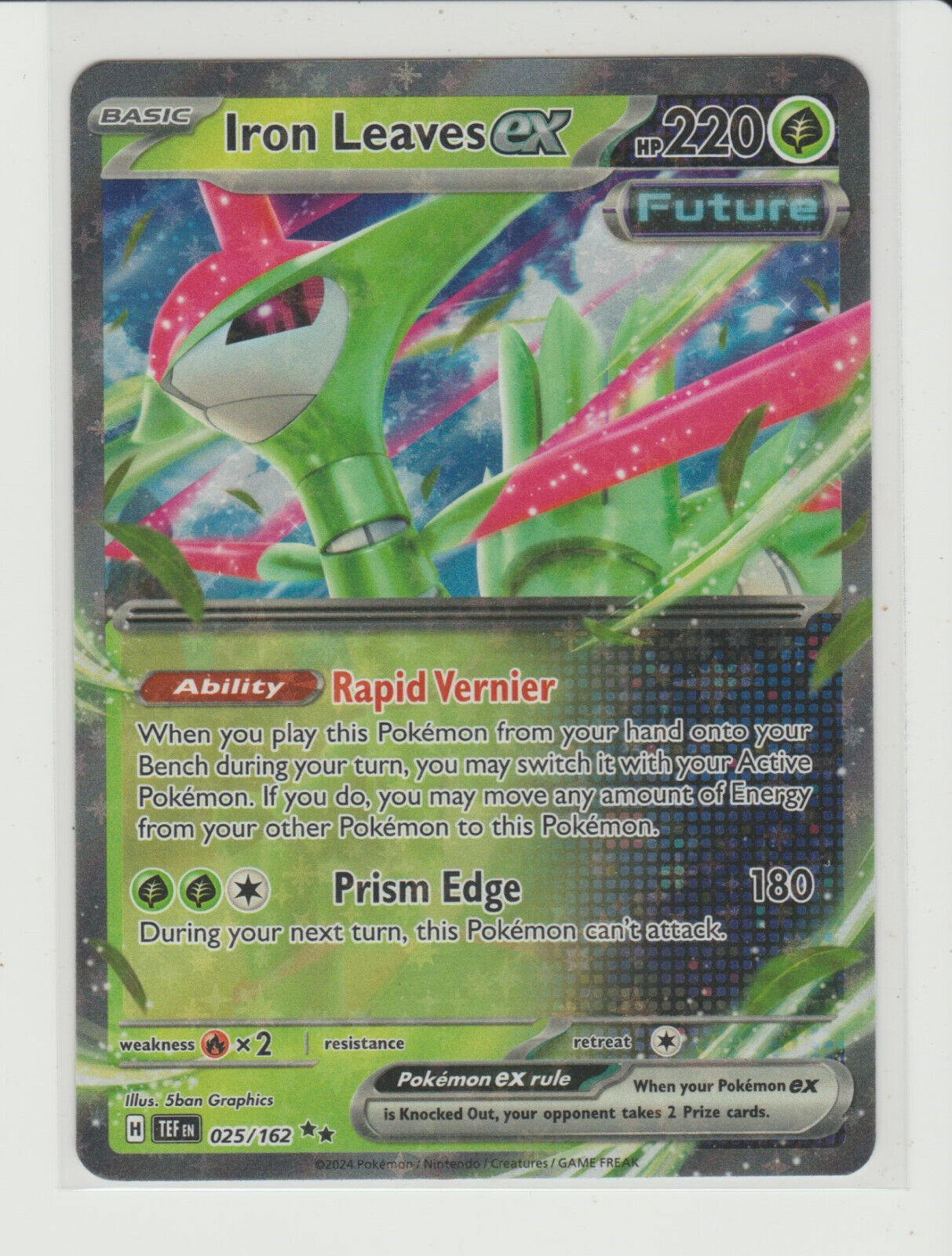 Iron Leaves ex Double Rare Pokemon Card TEF 025/162 | eBay Iron Leaves ex Double Rare Pokemon Card TEF 025/162 | eBay