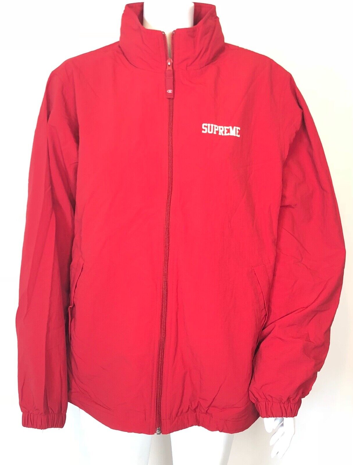 Champion Supreme Jacket Track Jacket Red sz L NEW Authentic Champion Supreme Jacket Track Jacket Red sz L NEW Authentic