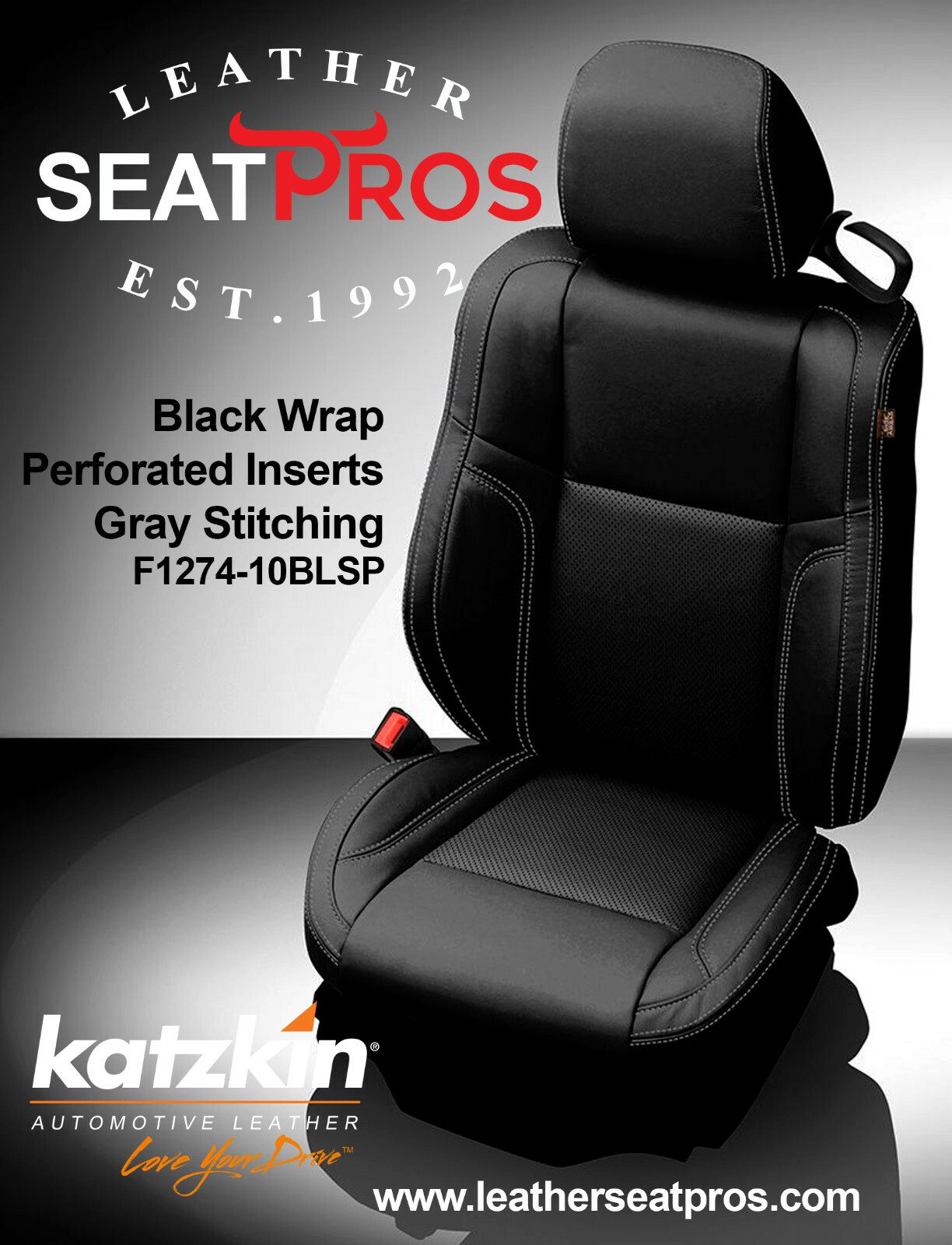 ford oem seat upholstery kit on Leather Seat Covers Kit 2015 2021 Dodge Challenger Black Gray Stitching Perf Ebay