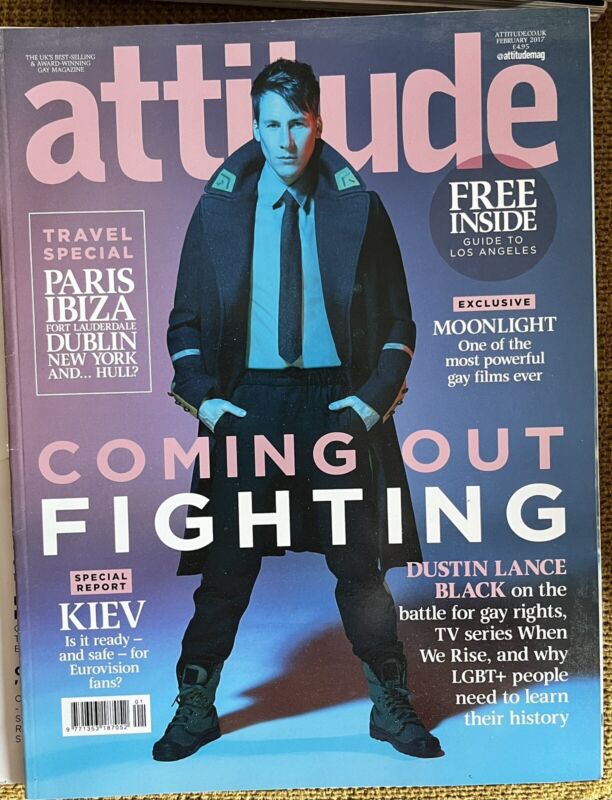 Attitude Magazine February 2017 Issue Dustin Lance Black
