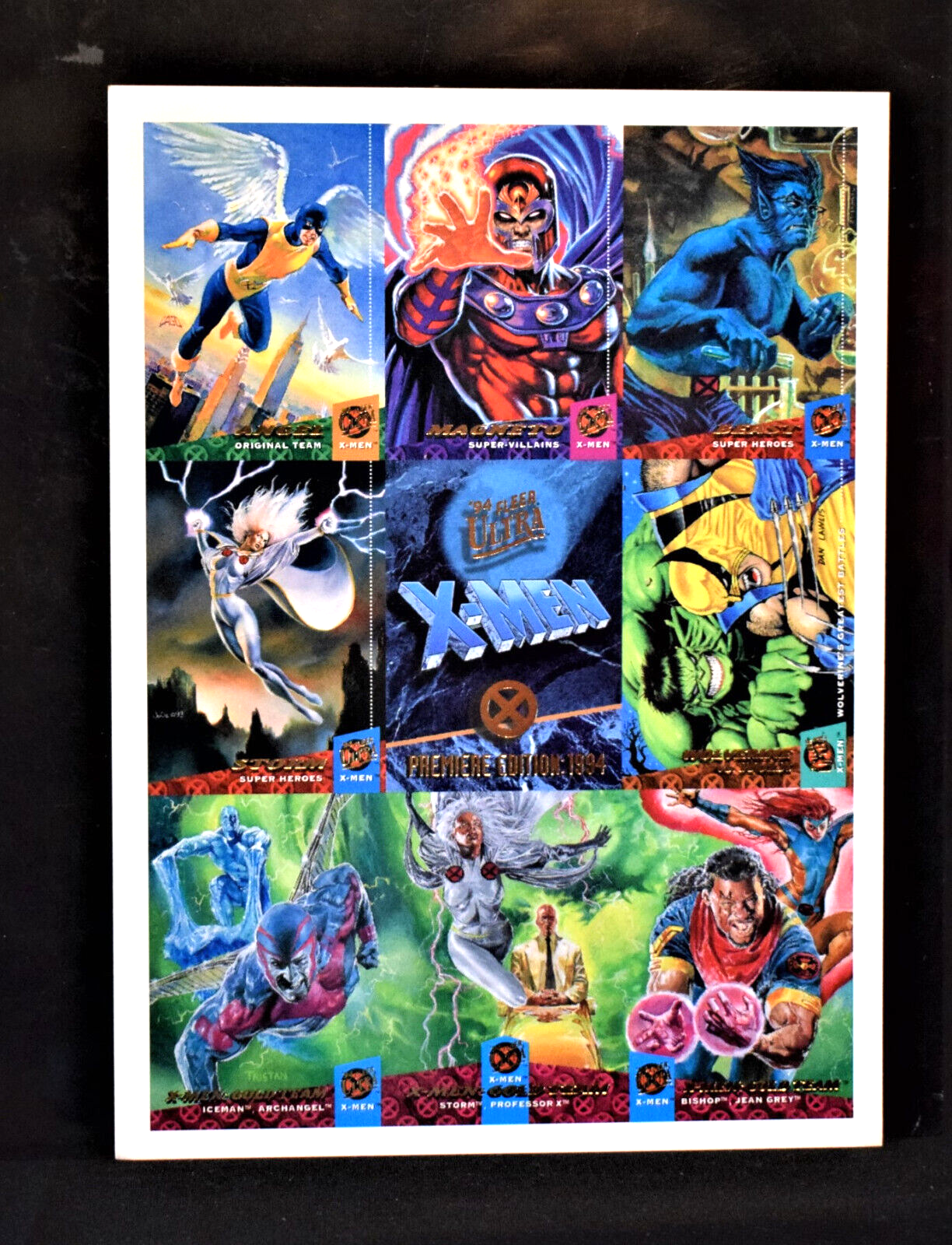 Card Promo Sheet 9: 1994 Fleer Ultra X-Men - Marvel Comics
