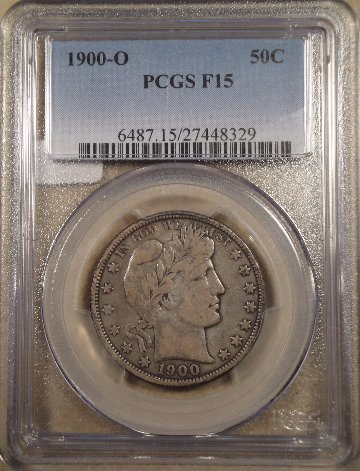 1900-O Barber Half Dollar PCGS F15