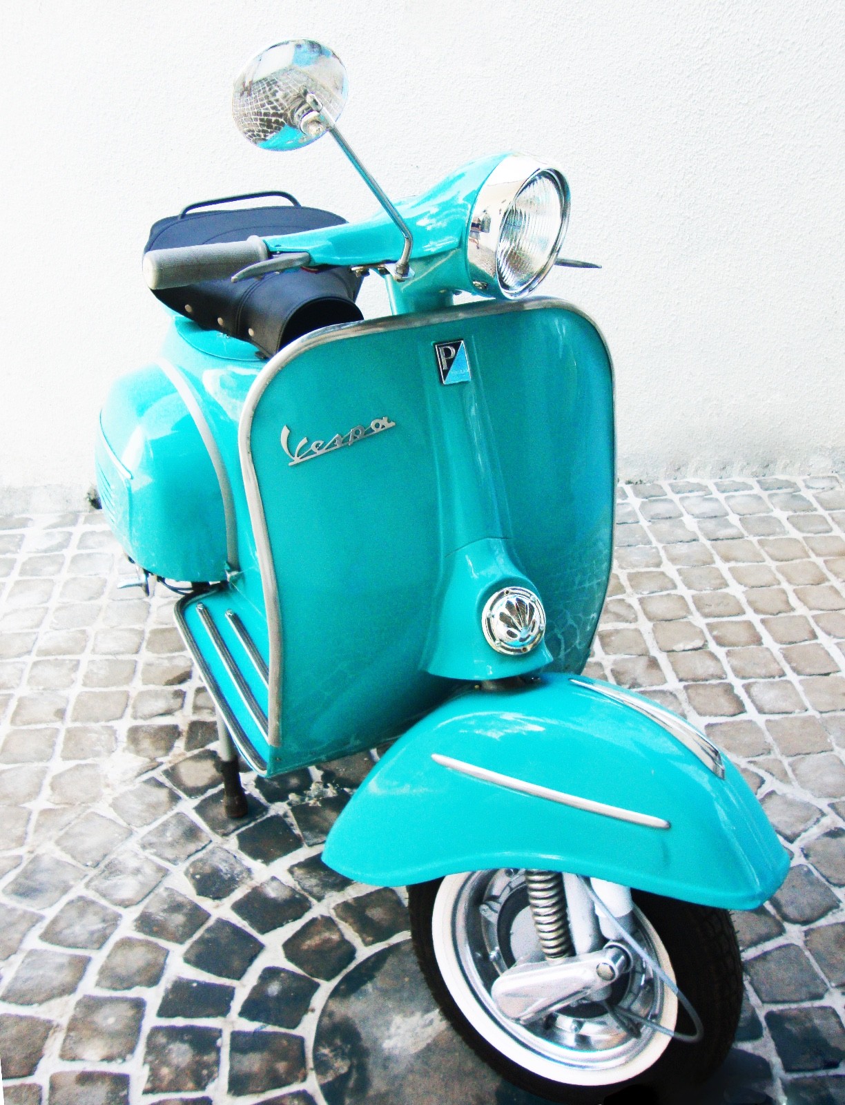 Classic Vespa Motor Scooter Restored to Original Vintage