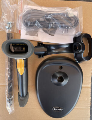 Eyoyo EY-H2 Handheld USB Barcode Scanner 2D QR Code Bar Code Scanner With Stand