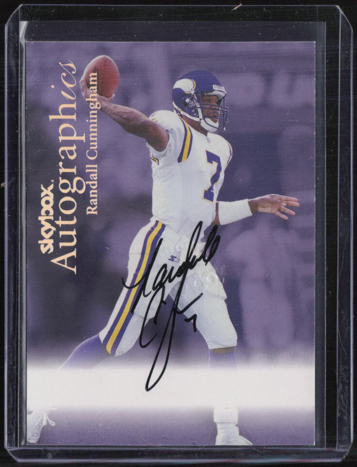 1999 Skybox Autographics Randall Cunningham Auto Autograph