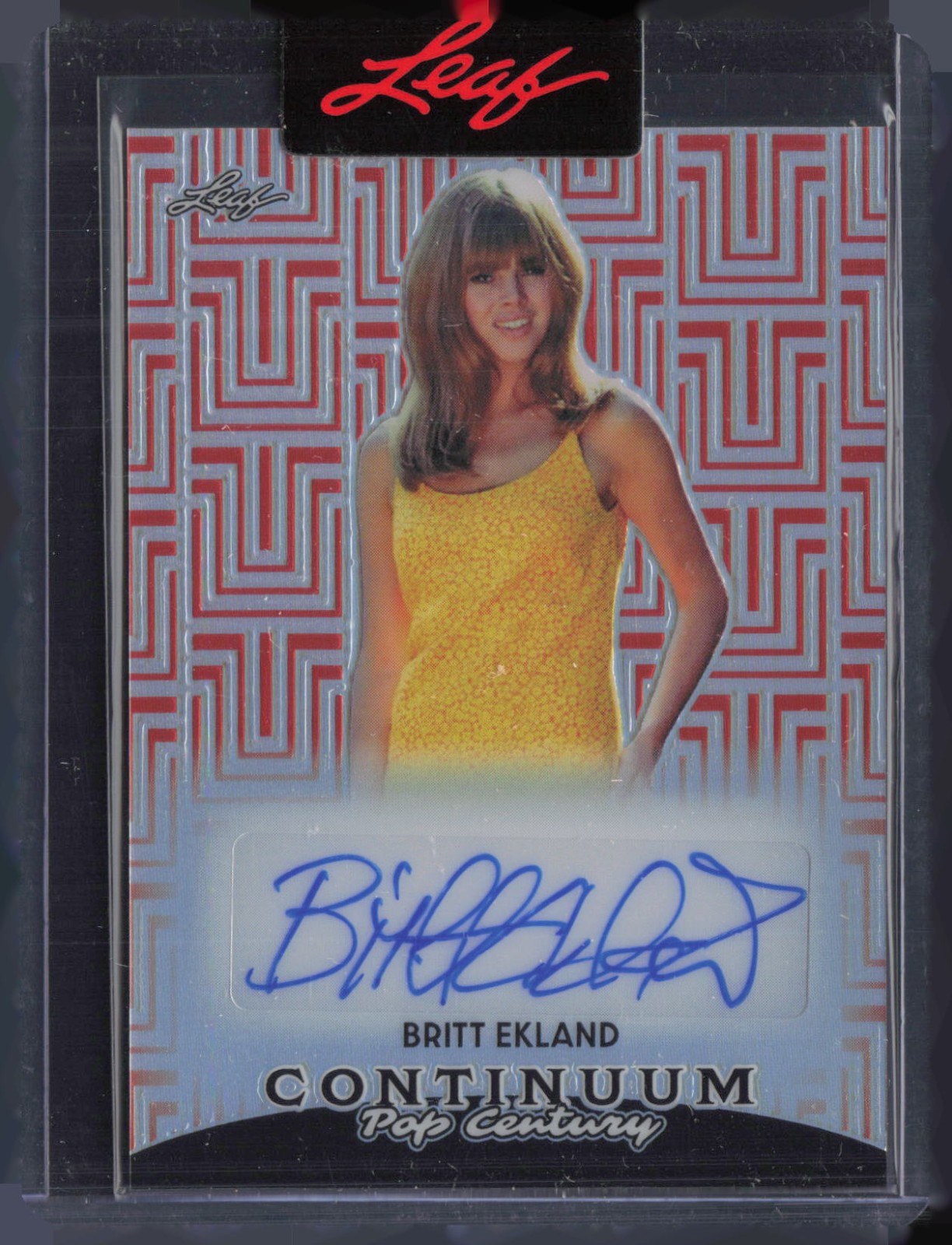 2023 Leaf Pop Century Continuum Red Britt Ekland 22/49 Auto Autograph