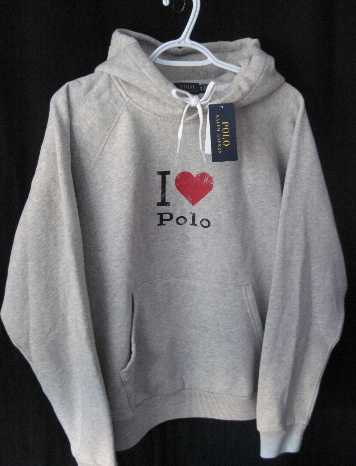 Polo Ralph Lauren I ❤️ Polo フーディ M Ralph Lauren I Heart Polo Hoodie-Grey w/Distressed Graphics