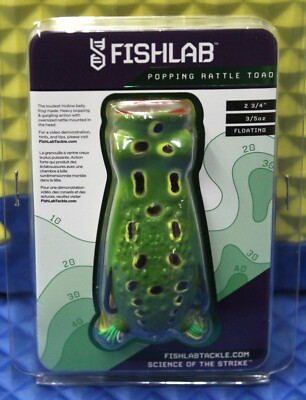 Okuma FishLab 2.75'' 3/5 oz Popping Rattle Toad Floating PRT-2.75 CHOOSE A COLOR!