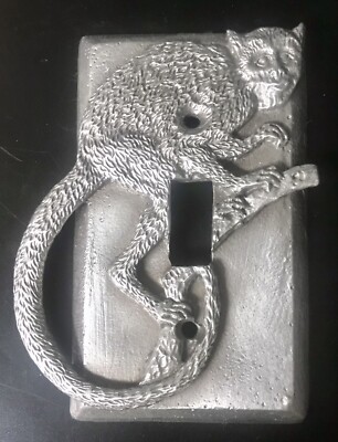 CUSTOM PEWTER  MONKEY SINGLE TOGGLE LIGHT SWITCH PLATE COVER