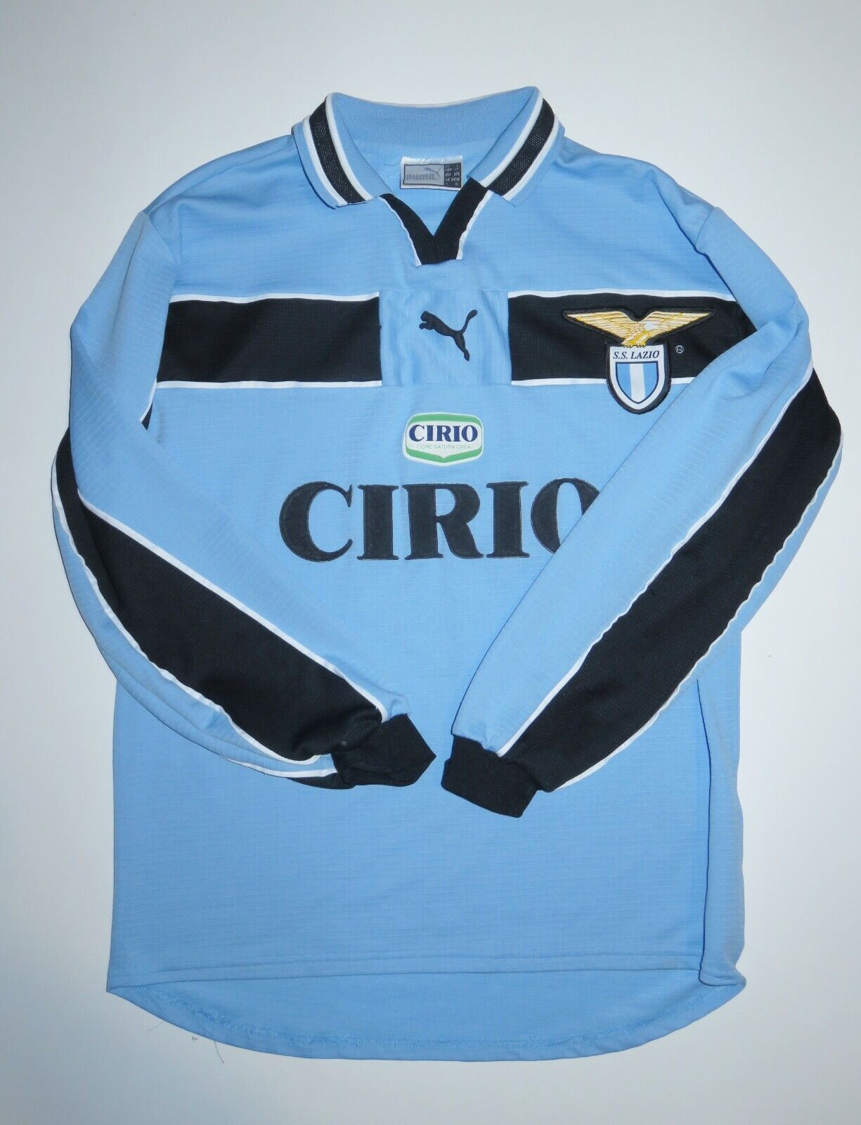 1998 1999 2000 Puma Lazio Home Long Sleeve Kit Jersey Calcio 1998 1999 2000 Puma Lazio Home Long Sleeve Kit Jersey Calcio