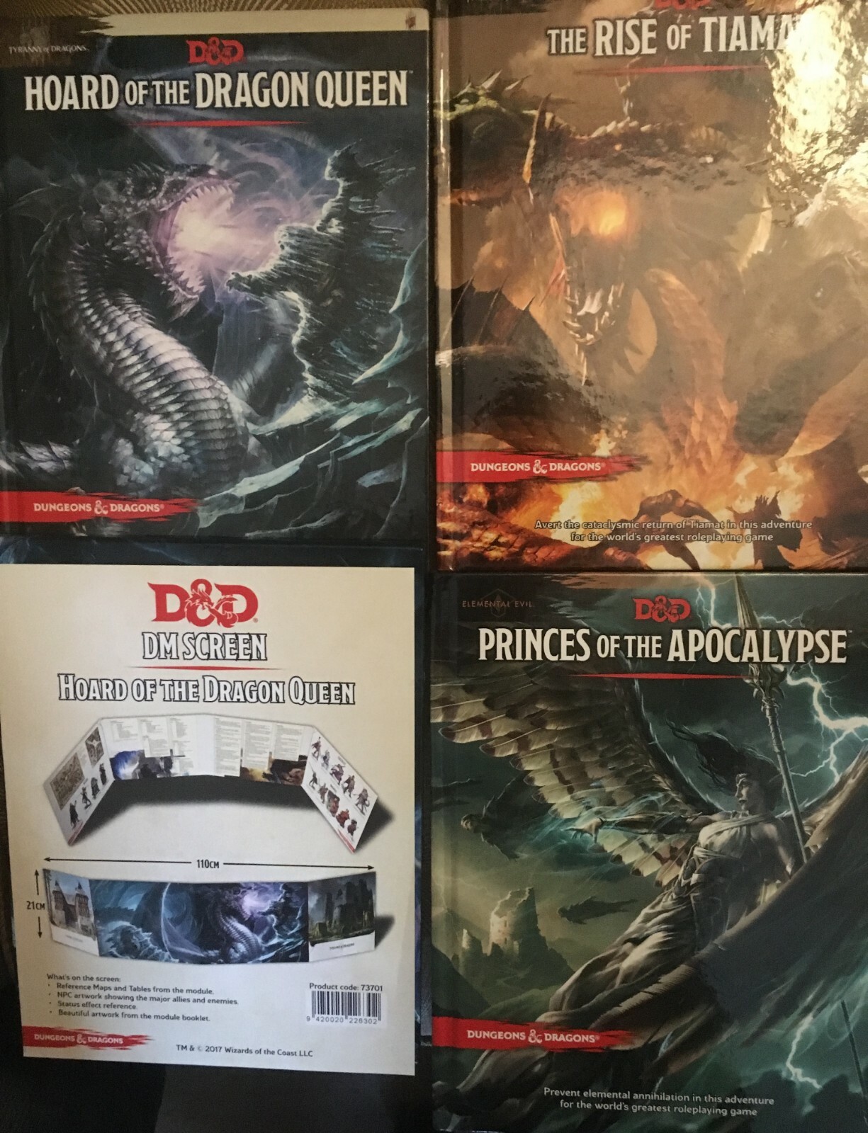 Dungeons and Dragons 5e Adventure Lot of 11 modules and 2 Dungeon Master screens