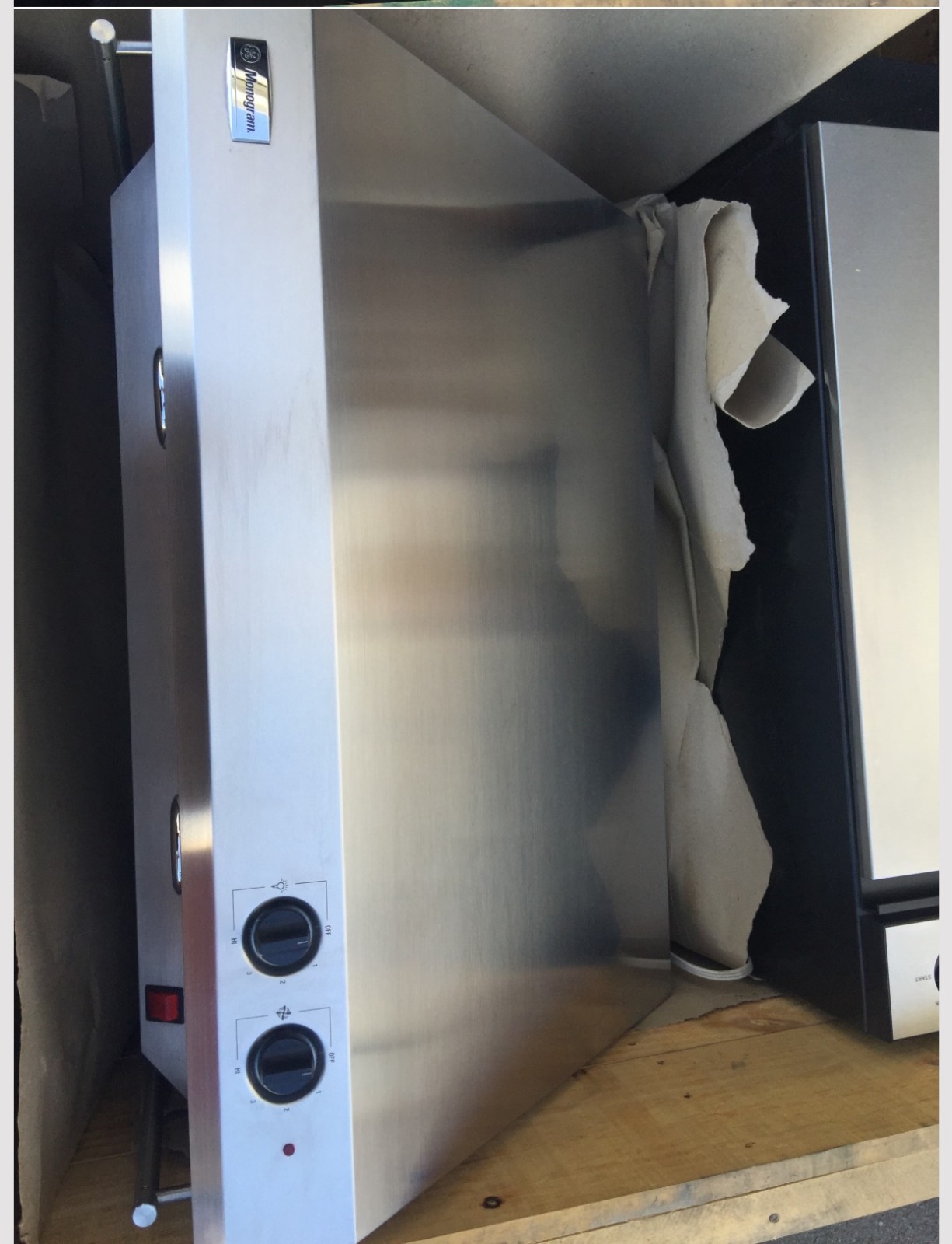 GE Monogram Stainless Steel Industrial Oven Hood