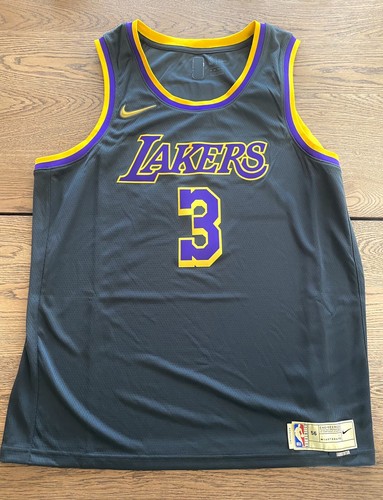 NIKE ANTHONY DAVIS LA LAKERS SWINGMAN BLACK EARNED JERSEY