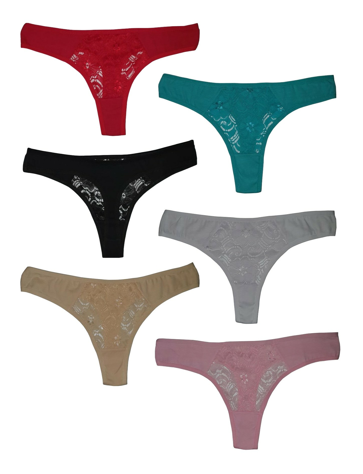 Damen Strings Tangas Spitze 5er / 6er Pack String Tanga sexy Spitzenhöschen