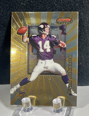 1998 Bowman's Best Brad Johnson #81 Minnesota Vikings/NFL Superstar QB￼ *AC