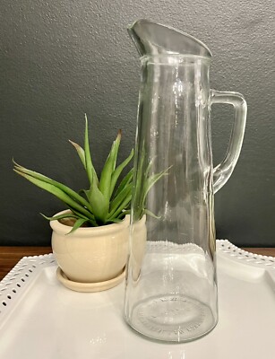 Prohibition Glass Pitcher.  Liquor Decanter With Federal law Warning.  Vintage!
