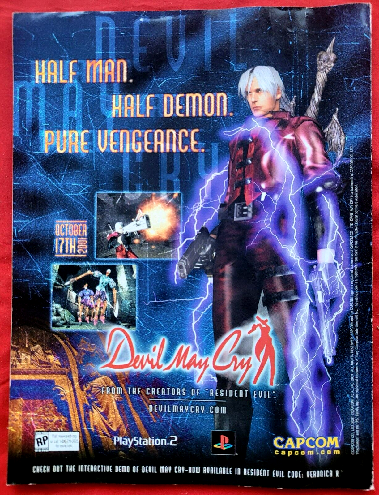 RARE! 2001 DEVIL MAY CRY Capcom Playstation 2 Video Game RARE! 2001 DEVIL MAY CRY Capcom Playstation 2 Video Game