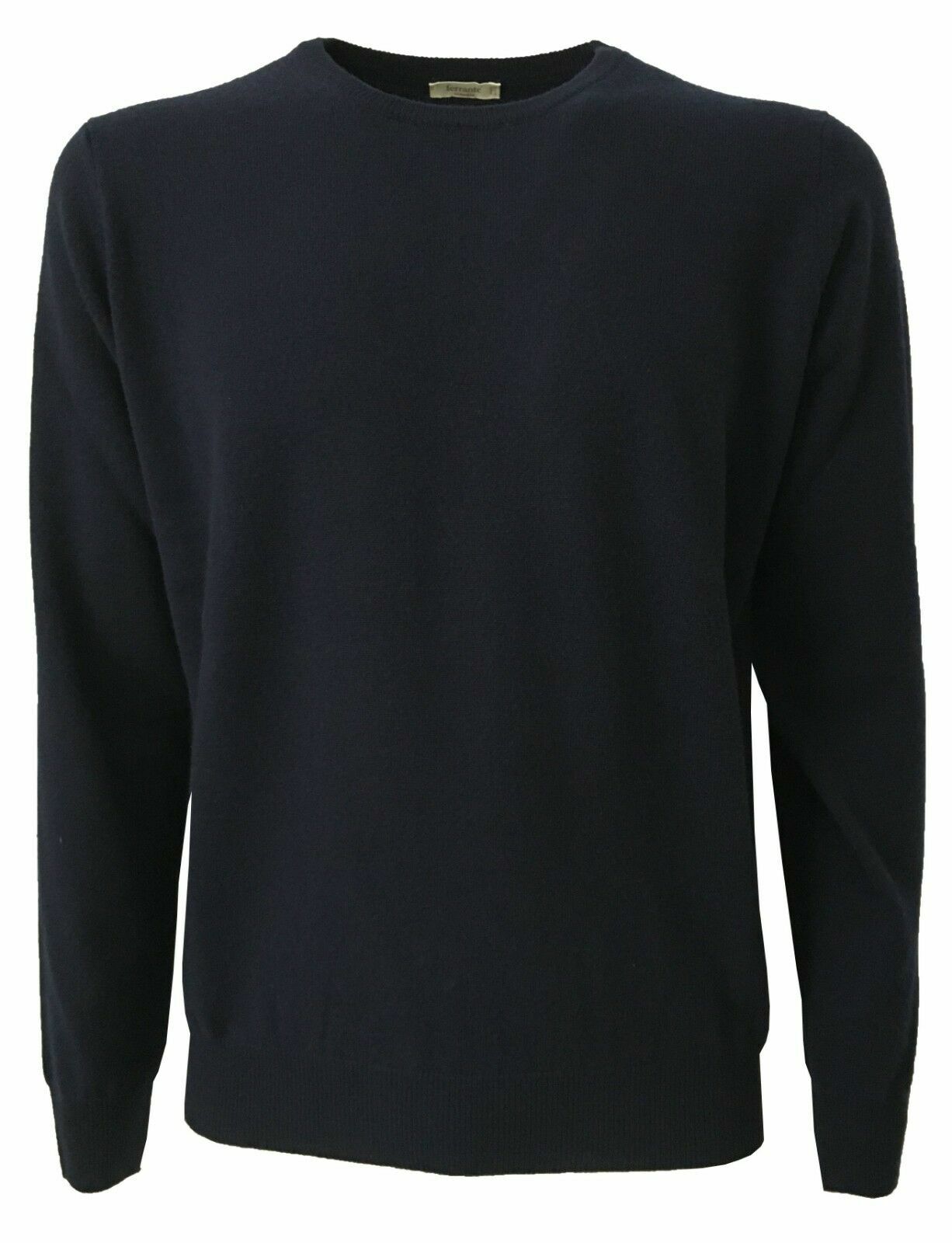 Pre-owned Ferrante Men's Crewneck 100% Cashmere Sweater Todd & Duncan Mod G33101 In 008 Blue
