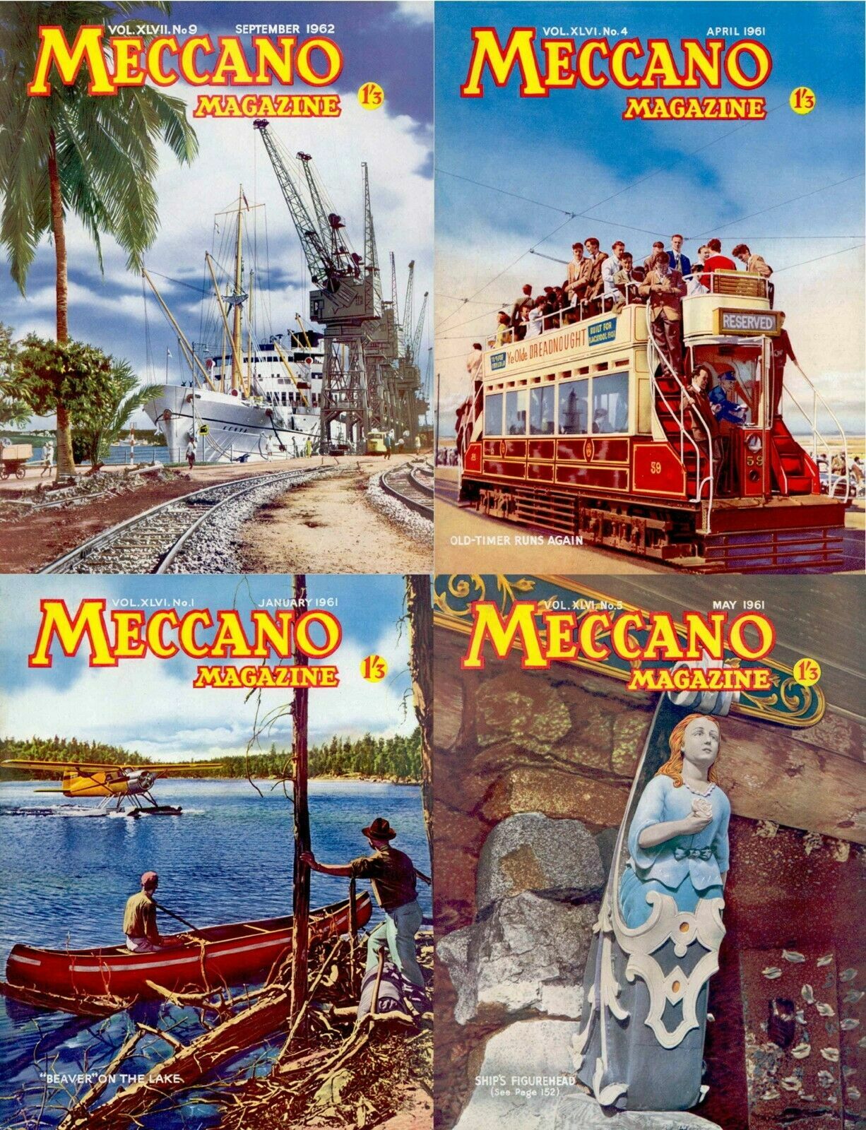 Meccano – Hobby Mechanical Toys -650 Old Magazines V. 1 2&3