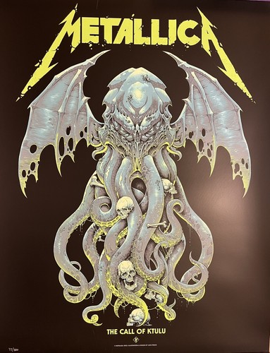 メタリカ　レア　限定品　ポスター　グッズ　Lulu llica METALLICA VERY RARE “CALL OF KTULU” POSTER LIMITED EDITION