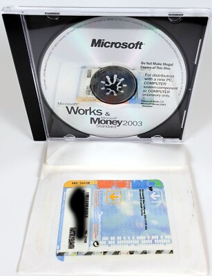 Microsoft Works And Money 2003 PC Software with Key Works 7