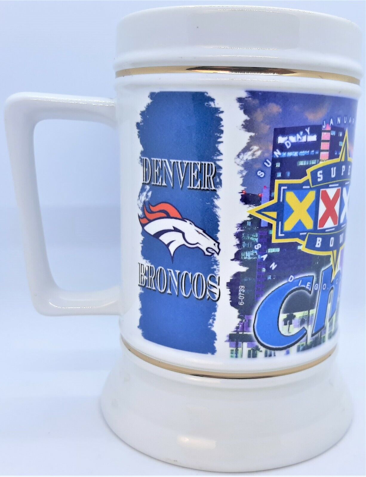Denver Broncos Super Bowl 32 Champions Mug Stein Cup XXXII