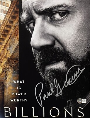 Paul Giamatti  Billions  Chuck Roades Jr. Signed 11x14 Pose #4 Beckett Witnessed