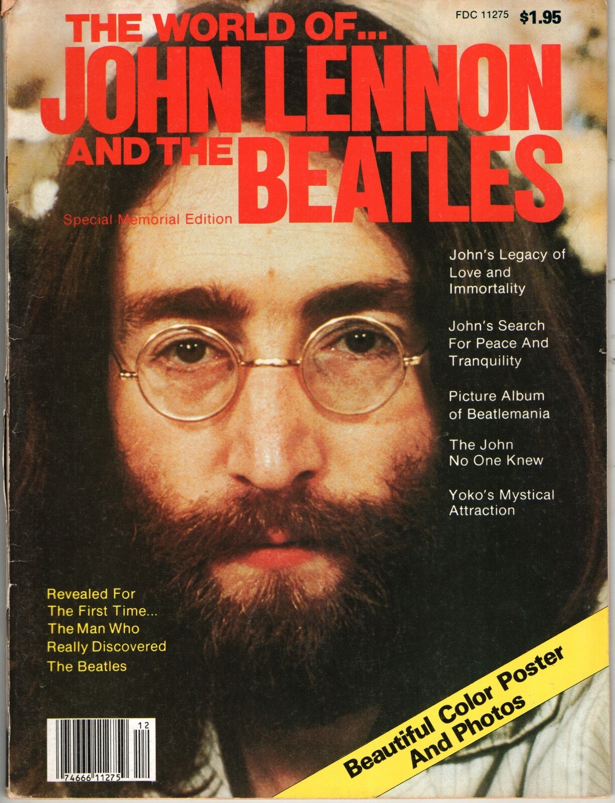 激レア　JOHN LENNON THE WORLD OF JOHN LENNON AND THE BEATLES MAGAZINE (1980