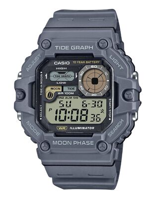 Casio Digital Tide Graph Moonphase Illuminator Quartz WS1700H8AV 100M Mens Watch
