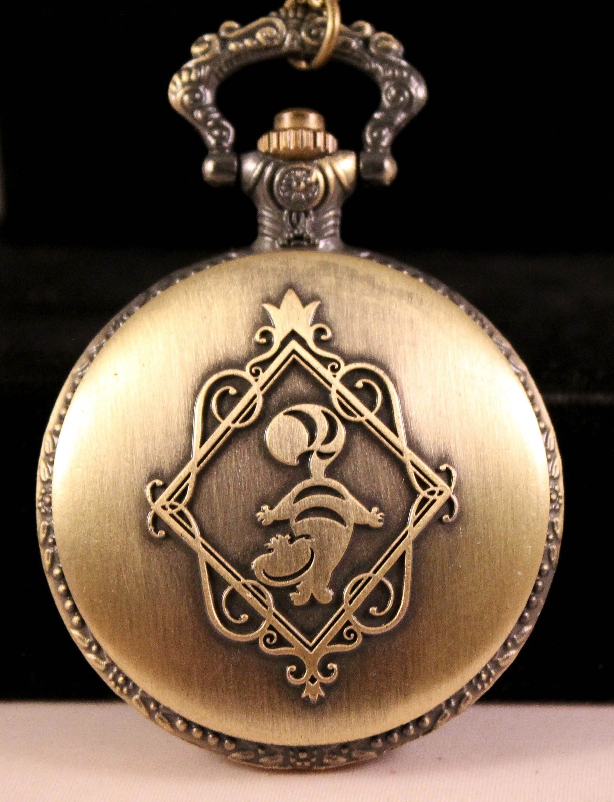 Alloy Rustic Alice in Wonderland Pocket Watch w/Free Jewelry Box and Shipping