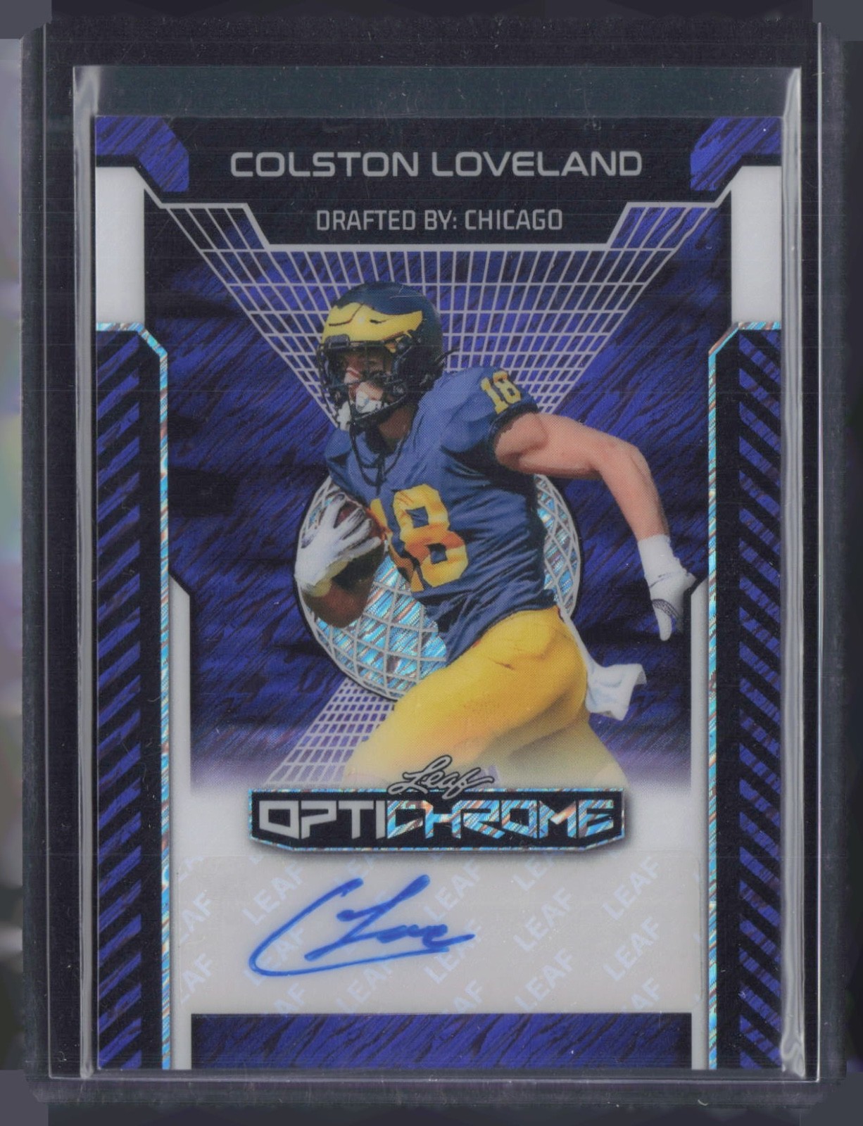 2025 Leaf Optichrome Shimmer Purple Colston Loveland 5/5 Auto Autograph