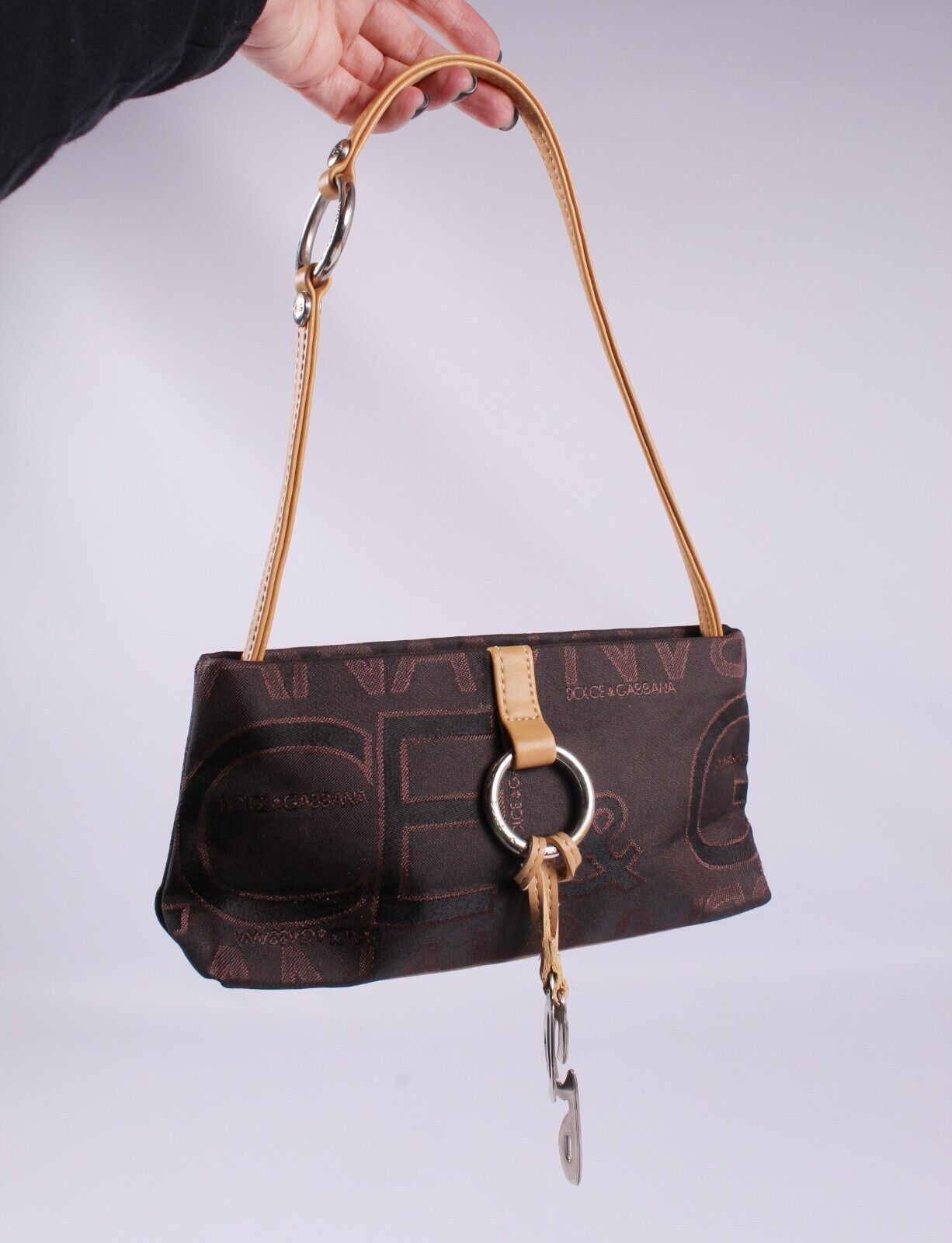 Dolce & Gabbana Vintage Y2k Shoulder Mini Bag Brown Dolce & Gabbana Vintage Y2k Shoulder Mini Bag Brown