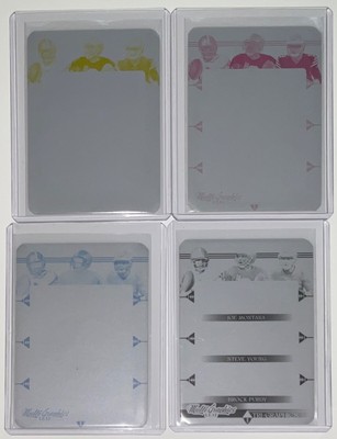 2023 Leaf Eclectic Joe Montana Brock Purdy Young Printing Plate 1/1 Set Lot
