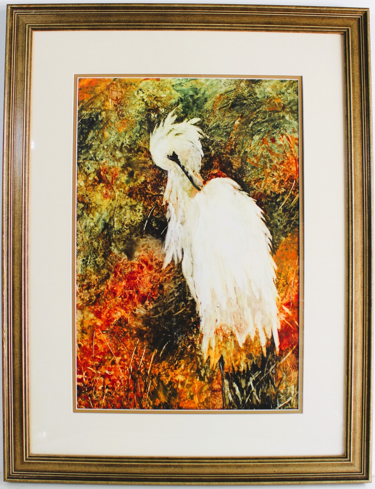 MIXED MEDIA PAINTING ON PAPER SIGNED K COWAN ABSTRACT GREAT