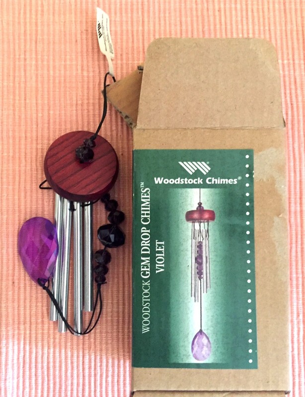 Carillon Ã  Vent En Cristal Violet Et Bambou - Woodstock Chimes Usa. Neuf