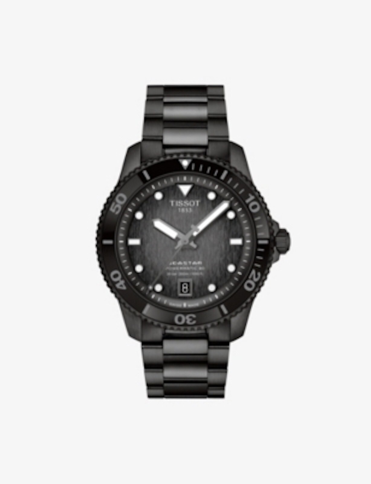 Pre-owned Tissot T1208073305100 Seastar 1000 40mm Black Pvd Bracelet T120.807.33.051.0