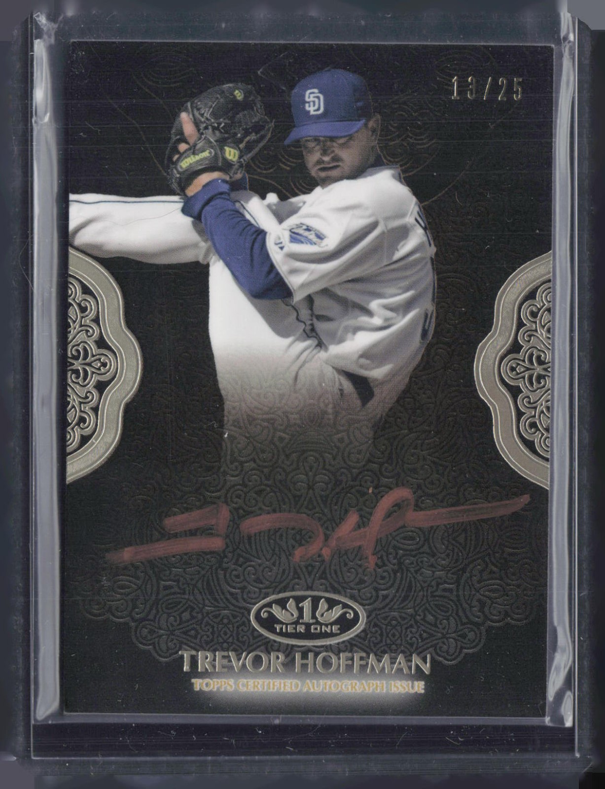 2019 Topps Tier One Prime Performers Trevor Hoffman 13/25 Auto Autograph