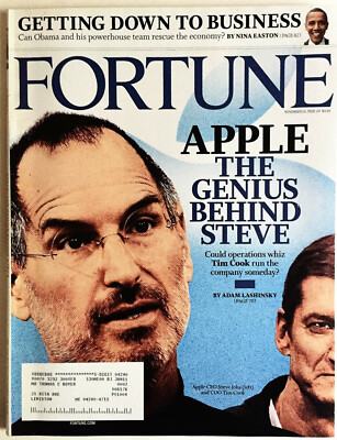 Fortune Magazine November 24, 2008 Steve Jobs & Tim Cook Apple Computers