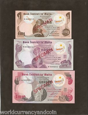 MALTA ・SPECIMEN【 1979年】 1・ 5・10POUNDS 1979 Malta SPECIMEN 1,5,10 Pounds CHOICE UNC | eBay