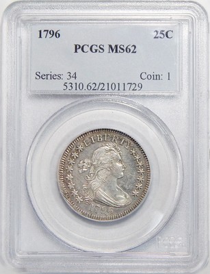 1796 PCGS MS62 DRAPED BUST QUARTER
