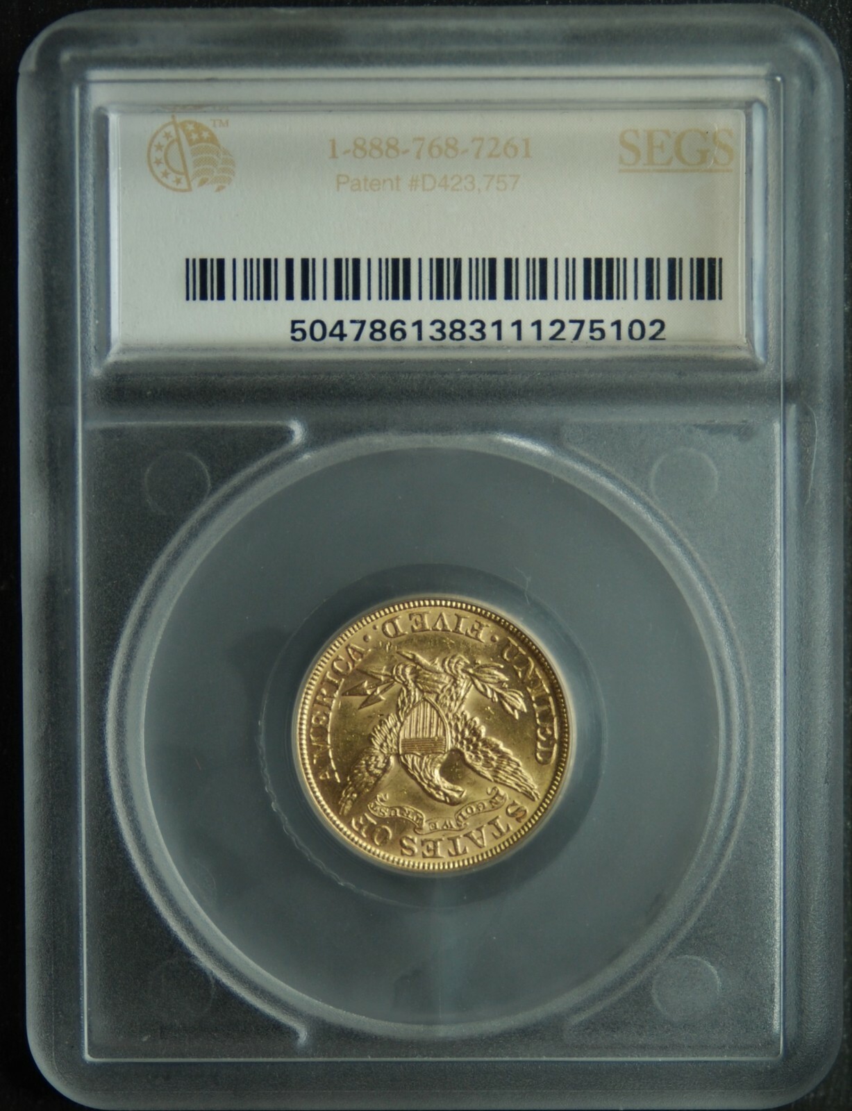 1895 $5 Gold Liberty Half Eagle, MS, BU  Free Shipping