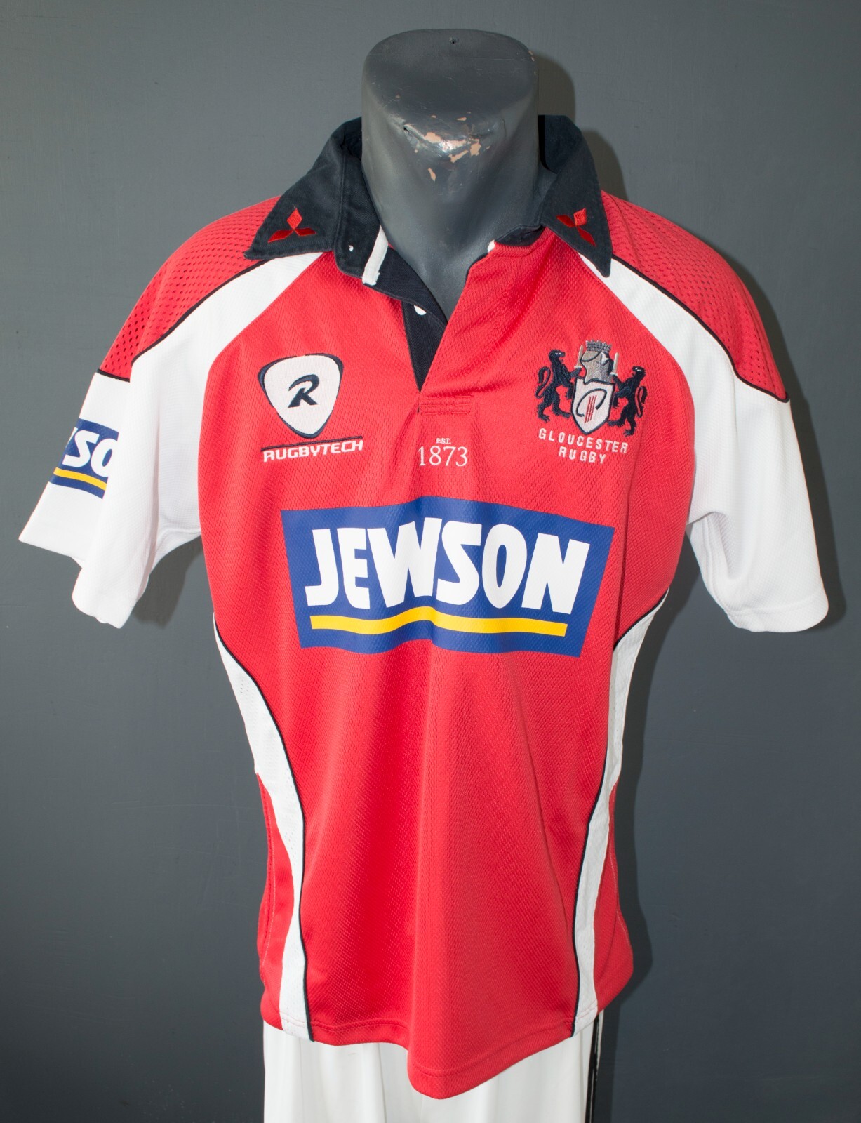 Gloucester RFC Jersey 2008/2009 Rugby Union Rugbytech Shirt Size Adult M