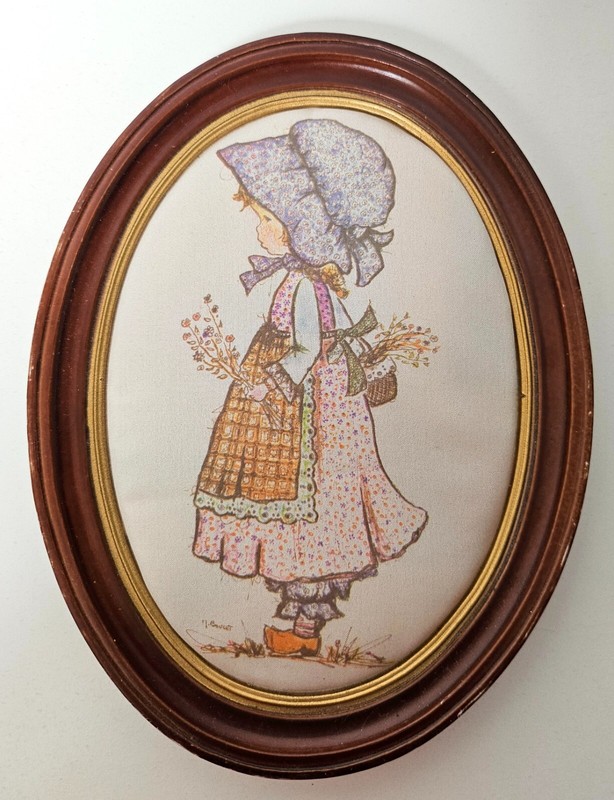 Peinture Sur Soie- Dans Cadre- FaÃ§On Sarah Kay -