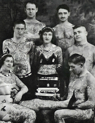 Vintage Tattoo Image 14 x 11