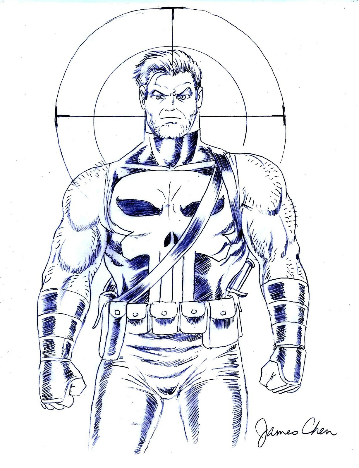 絵画 PUNISHER PUNISHER PRINT B Mike Zeck art 1990 Marvel | eBay