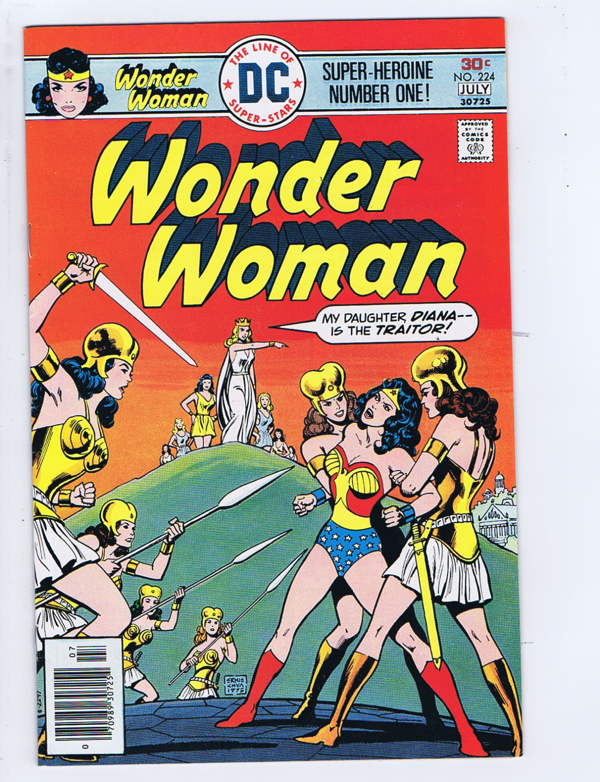 Wonder Woman #224 DC 1976 Wonder Woman VS. the United States